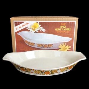 Vintage Capri Bake Serve 'n Store Stoneware Serving Dishes Japan